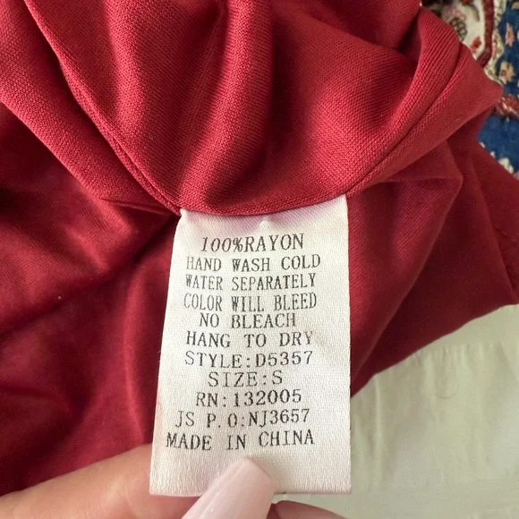 Patterned Halter Min V Neck Dress - Picture 5 of 5